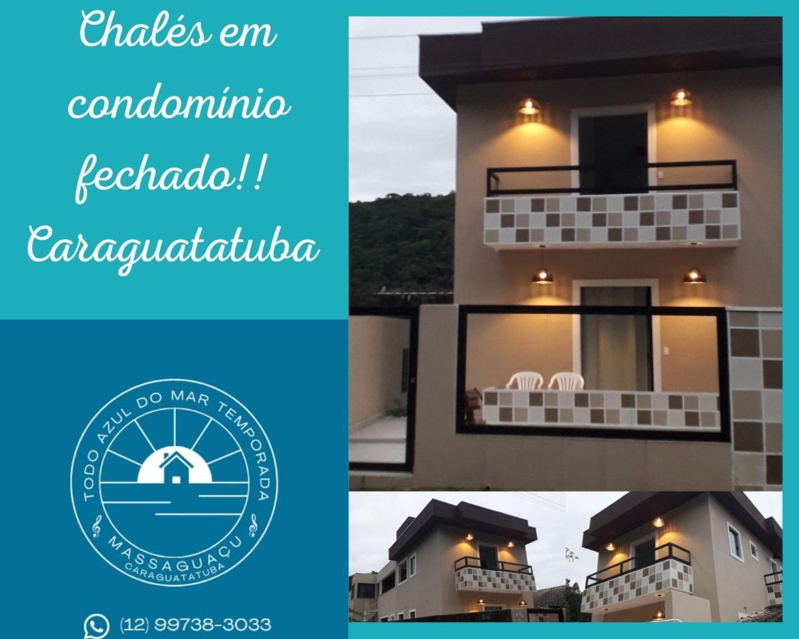 Chales Todo Azul Do Mar-Condominio! Карагуататуба Экстерьер фото